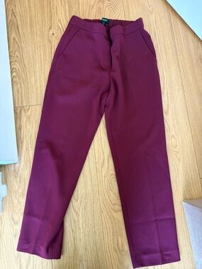Theory Chic Burgundy Trousers 0